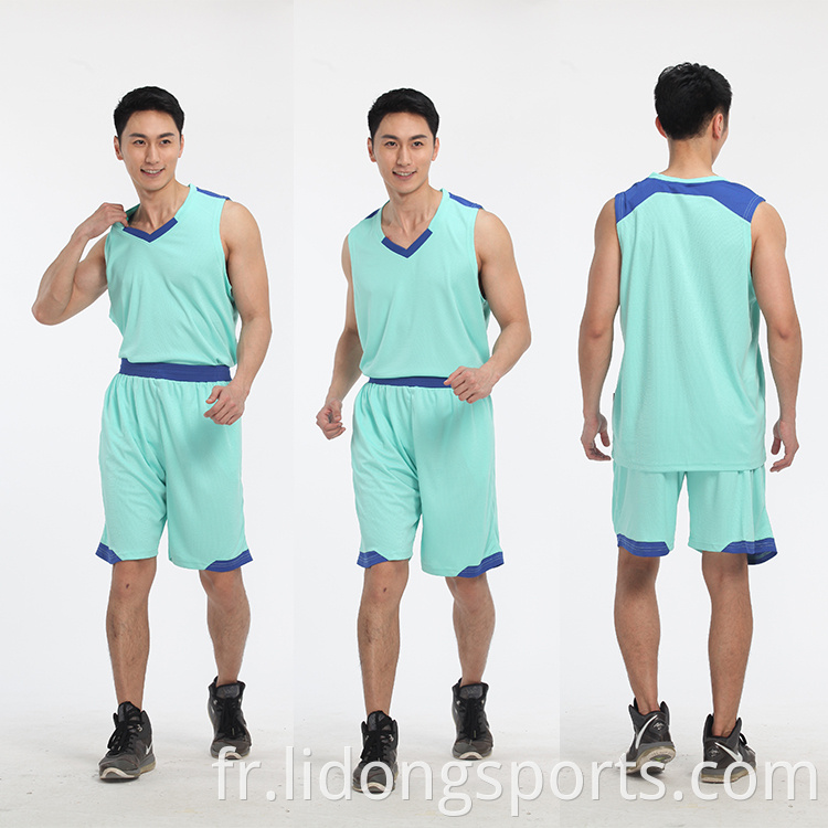 2021 Jersey de basket-ball de nouveau style 100% polyester sublimé uniforme de basket-ball vierge en gros